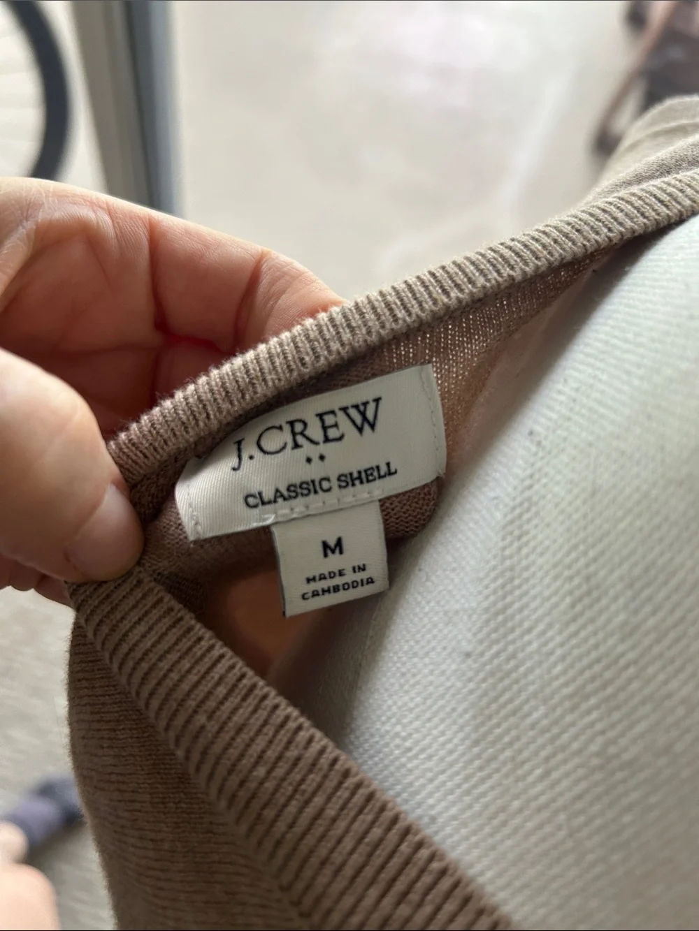 J. Crew Sleeveless Knit Tank Top in Light Brown
